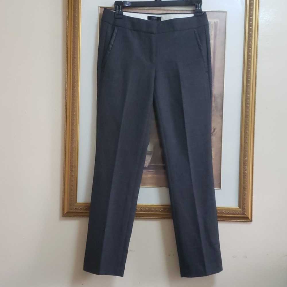 J.crew Campbell leather detail pants size 00 - Picture 5 of 11